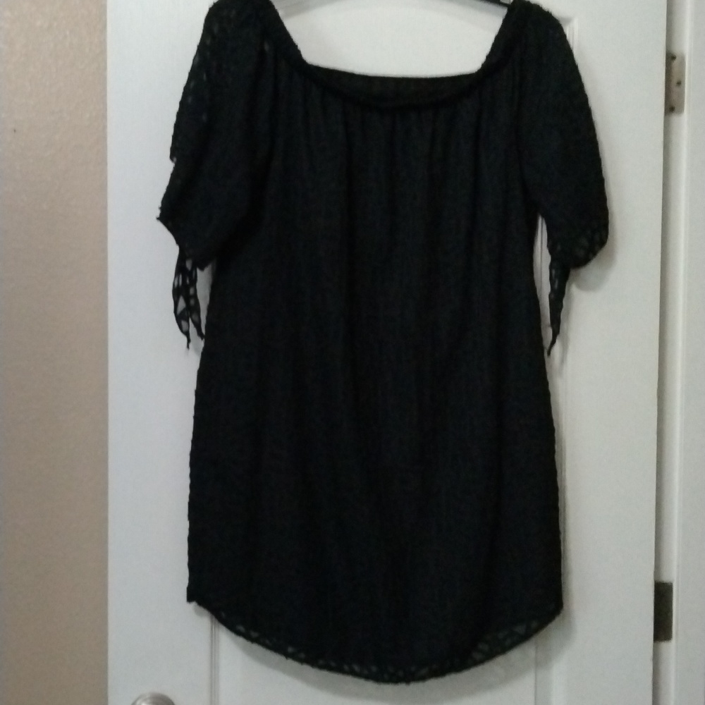 Black off the shoulder dress